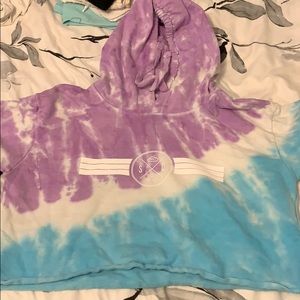 Sand Cloud cropped tie dye hoodie